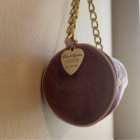 Y2K Vintage juicy couture velour purple and pink barrel shoulder bag - Picture 11 of 12